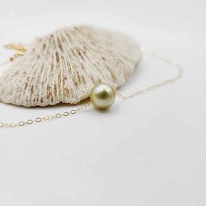 READY TO SHIP Civa Fiji Saltwater Pearl Necklace - 14k Gold Fill FJD$