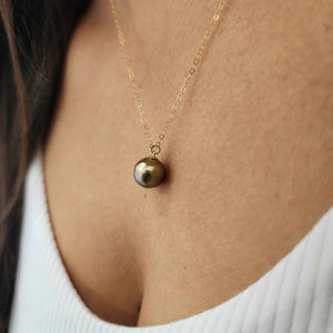 READY TO SHIP Civa Fiji Saltwater Pearl Necklace - 14k Gold Fill FJD$