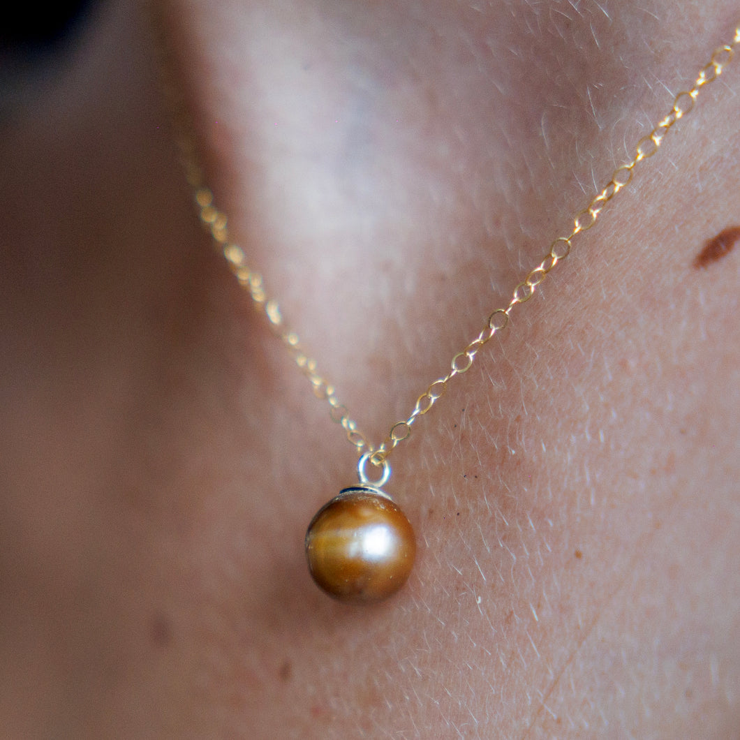 READY TO SHIP Civa Fiji Saltwater Pearl Necklace - 14k Gold Fill FJD$