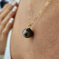 READY TO SHIP Civa Fiji Saltwater Pearl Necklace - 14k Gold Fill FJD$