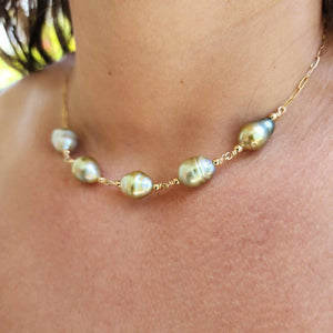 READY TO SHIP Civa Fiji Saltwater Pearl Necklace - 14k Gold Fill FJD$
