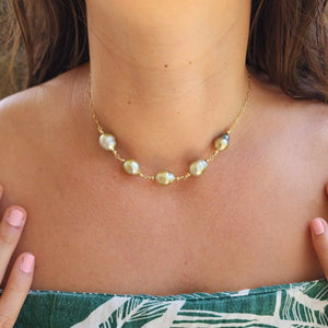 READY TO SHIP Civa Fiji Saltwater Pearl Necklace - 14k Gold Fill FJD$