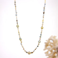 Load image into Gallery viewer, READY TO SHIP Civa Fiji Saltwater, Graded &amp; Keshi Pearl Necklace - 14k Gold Fill FJD$
