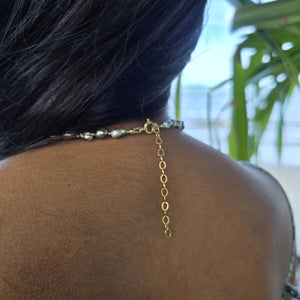 READY TO SHIP Civa Fiji Saltwater, Graded & Keshi Pearl Necklace - 14k Gold Fill FJD$