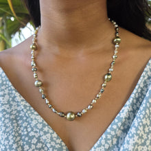 Load image into Gallery viewer, READY TO SHIP Civa Fiji Saltwater, Graded &amp; Keshi Pearl Necklace - 14k Gold Fill FJD$
