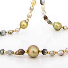 Load image into Gallery viewer, READY TO SHIP Civa Fiji Saltwater, Graded &amp; Keshi Pearl Necklace - 14k Gold Fill FJD$
