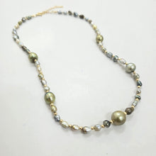 Load image into Gallery viewer, READY TO SHIP Civa Fiji Saltwater, Graded &amp; Keshi Pearl Necklace - 14k Gold Fill FJD$
