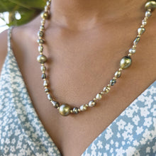 Load image into Gallery viewer, READY TO SHIP Civa Fiji Saltwater, Graded &amp; Keshi Pearl Necklace - 14k Gold Fill FJD$
