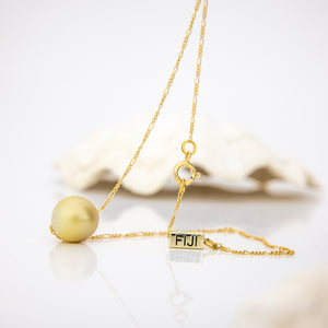 READY TO SHIP Fiji Saltwater Pearl Necklace - 14k Gold Fill FJD$