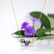 Load image into Gallery viewer, READY TO SHIP Fiji Saltwater Pearl Trio Necklace - 14k Gold Fill FJD$
