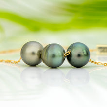 Load image into Gallery viewer, READY TO SHIP Fiji Saltwater Pearl Trio Necklace - 14k Gold Fill FJD$
