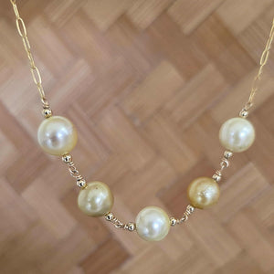 READY TO SHIP Civa Fiji Saltwater Pearl Necklace - 14k Gold Fill FJD$
