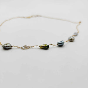 READY TO SHIP Civa Fiji Keshi Pearl Necklace - 14k Gold Fill FJD$