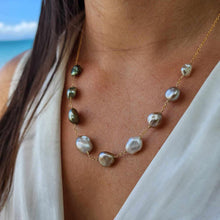 Load image into Gallery viewer, READY TO SHIP Civa Fiji Barqoue &amp; Keshi Pearl Necklace - 14k Gold Fill FJD$
