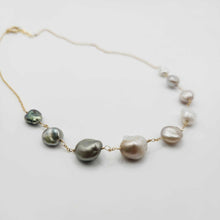 Load image into Gallery viewer, READY TO SHIP Civa Fiji Barqoue &amp; Keshi Pearl Necklace - 14k Gold Fill FJD$
