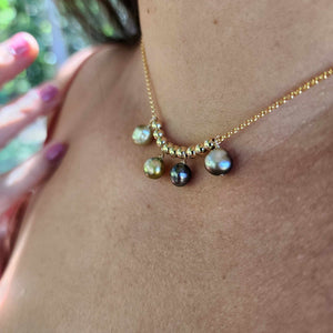 CONTACT US TO RECREATE THIS SOLD OUT STYLE Civa Fiji Keshi Pearl Choker Necklace - 14k Gold Fill FJD$