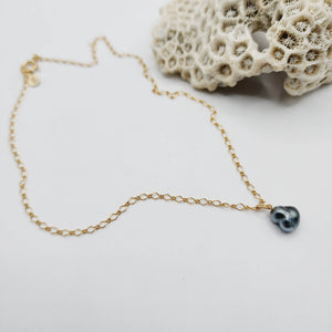 READY TO SHIP Civa Fiji Keshi Saltwater Pearl Necklace - 14k Gold Fill FJD$