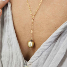 Load image into Gallery viewer, READY TO SHIP Civa Fiji Saltwater Pearl Lariat Y-Necklace - 14k Gold Fill FJD$
