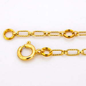 READY TO SHIP Textured Paperclip Chain - 14k Gold Fill FJD$