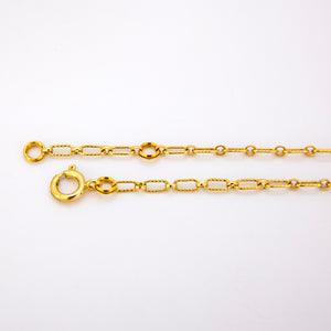 READY TO SHIP Textured Paperclip Chain - 14k Gold Fill FJD$