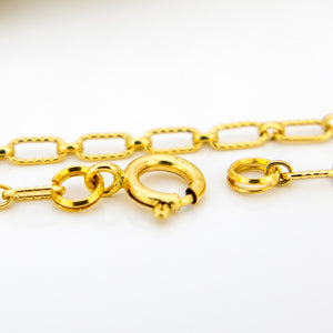 READY TO SHIP Textured Paperclip Chain - 14k Gold Fill FJD$