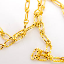 Load image into Gallery viewer, READY TO SHIP Textured Paperclip Chain - 14k Gold Fill FJD$
