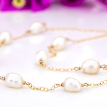 Load image into Gallery viewer, READY TO SHIP Freshwater Pearl Necklace - 14k Gold Fill FJD$
