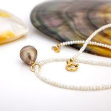 Load image into Gallery viewer, READY TO SHIP Freshwater Pearl Necklace with Civa Fiji Pearl Pendant - 14k Gold Fill FJD$
