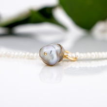 Load image into Gallery viewer, READY TO SHIP Freshwater Pearl Necklace with Civa Fiji Pearl Pendant - 14k Gold Fill FJD$
