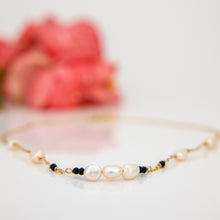 Load image into Gallery viewer, READY TO SHIP Freshwater Pearl &amp; Faceted Glass Beads Necklace in 14k Gold Fill - FJD$
