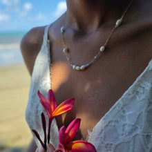 Load image into Gallery viewer, READY TO SHIP Freshwater Pearl &amp; Faceted Glass Beads Necklace in 14k Gold Fill - FJD$
