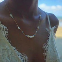 Load image into Gallery viewer, READY TO SHIP Freshwater Pearl &amp; Faceted Glass Beads Necklace in 14k Gold Fill - FJD$
