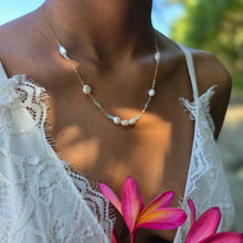 Load image into Gallery viewer, READY TO SHIP Freshwater Pearl &amp; Faceted Glass Beads Necklace in 14k Gold Fill - FJD$
