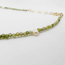 Load image into Gallery viewer, READY TO SHIP Faceted Glass Bead &amp; Freshwater Pearl Necklace - 14k Gold Fill FJD$
