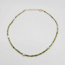 Load image into Gallery viewer, READY TO SHIP Faceted Glass Bead &amp; Freshwater Pearl Necklace - 14k Gold Fill FJD$
