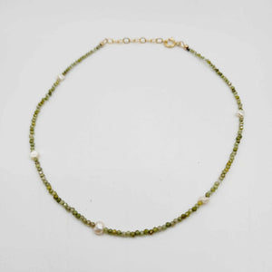 CONTACT US TO RECREATE THIS SOLD OUT STYLE Faceted Glass Bead & Freshwater Pearl Necklace - 14k Gold Fill FJD$