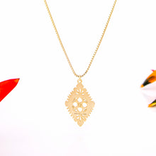 Load image into Gallery viewer, READY TO SHIP Diamond Masi Necklace - 14k Gold Fill &amp; 18k Gold Vermeil FJD$
