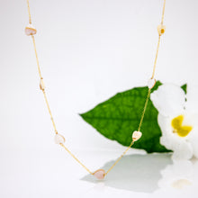 Load image into Gallery viewer, READY TO SHIP Mother of Pearl Heart Charm Necklace - 14k Gold Fill FJD$
