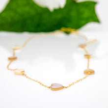 Load image into Gallery viewer, READY TO SHIP Mother of Pearl Heart Charm Necklace - 14k Gold Fill FJD$
