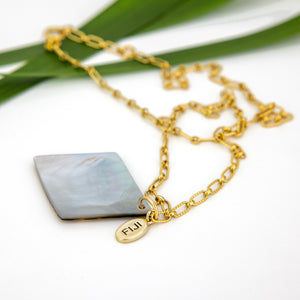 READY TO SHIP Mother of Pearl Necklace - 14k Gold Fill FJD$