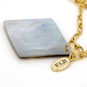 READY TO SHIP Mother of Pearl Necklace - 14k Gold Fill FJD$