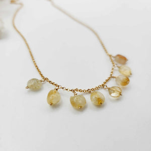 READY TO SHIP Rutilated Quartz Necklace - 14k Gold Fill FJD$