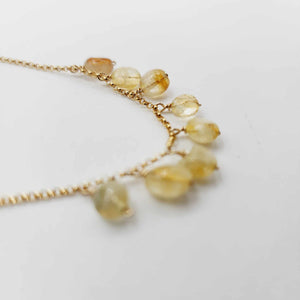 READY TO SHIP Rutilated Quartz Necklace - 14k Gold Fill FJD$