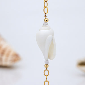 READY TO SHIP Shell Lariat Y-Necklace - 14k Gold Fill FJD$
