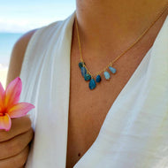 READY TO SHIP Semi Precious Stone Necklace - 14k Gold Fill FJD$