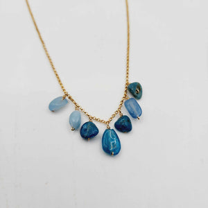 READY TO SHIP Semi Precious Stone Necklace - 14k Gold Fill FJD$