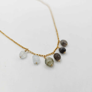 READY TO SHIP Semi Precious Stone Necklace - 14k Gold Fill FJD$