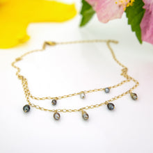 Load image into Gallery viewer, READY TO SHIP Keshi Pearl Layered Necklace in 14k Gold Fill - FJD$
