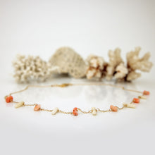 Load image into Gallery viewer, READY TO SHIP Pink &amp; White Coral Necklace - 14k Gold Fill FJD$
