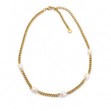 Load image into Gallery viewer, Freshwater Pearl Necklace - Gold Plated over Stainless Steel FJD$
